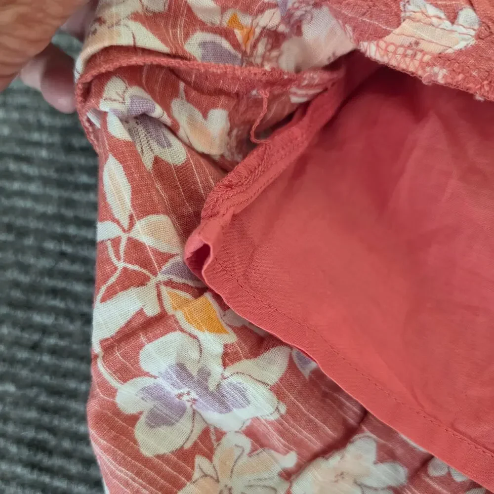 GAP Kids Girl's Size Medium Floral Print Ruffle Hem Lined Sundress NWT