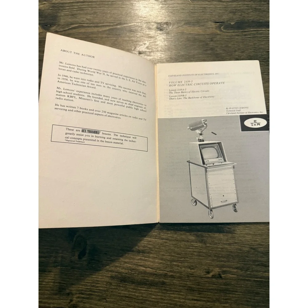 Cleveland Institute of Electronics how booklet