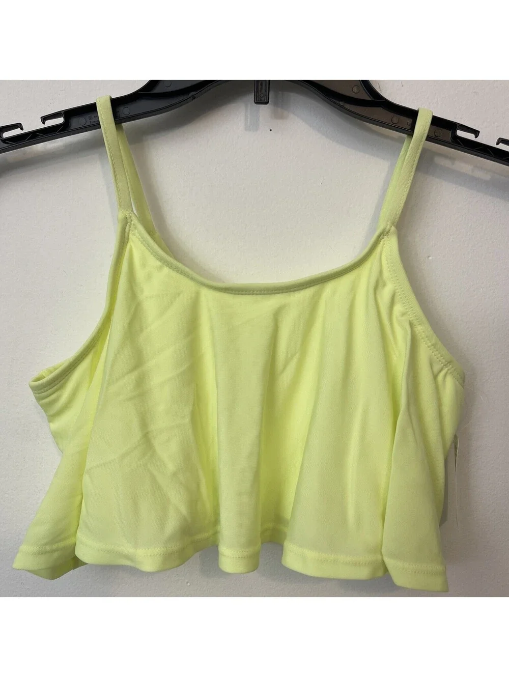 Gap Kids Girls XXL 14-16 Neon Yellow Ruffled Bikini Swim Top NWT! A752