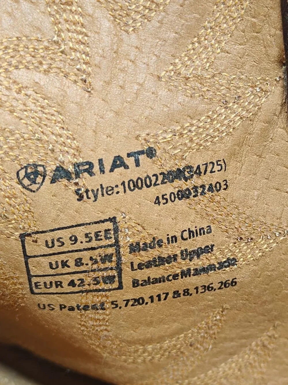 Ariat heritage toe