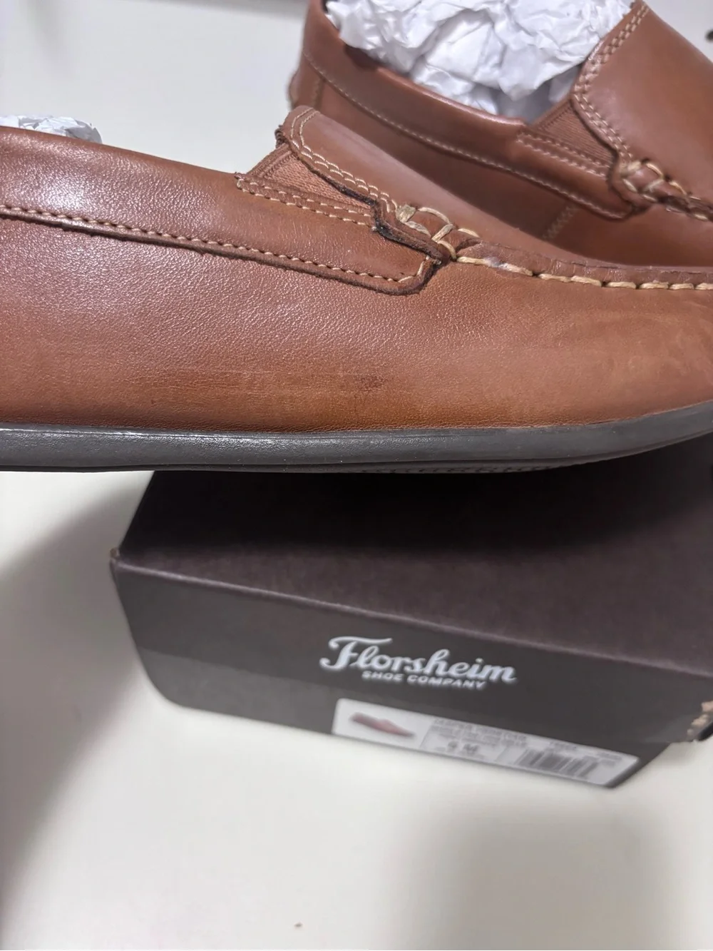 Florsheim Boys' Saddle Tan Leather Slip-On Loafers - Jasper Venetian