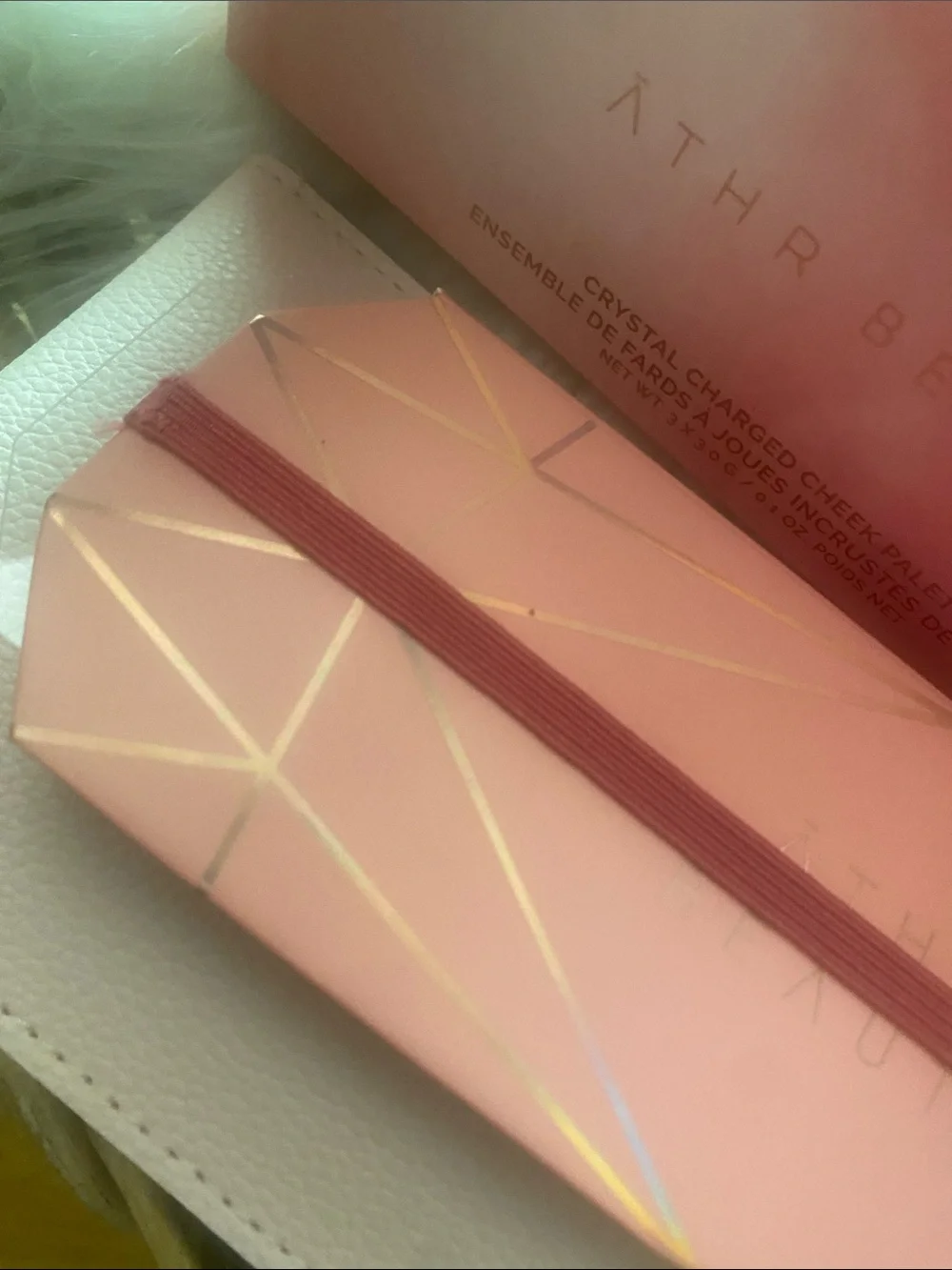 ATHR - Vegan Pink Crystal Cheek & Glow Blush Palette- never used