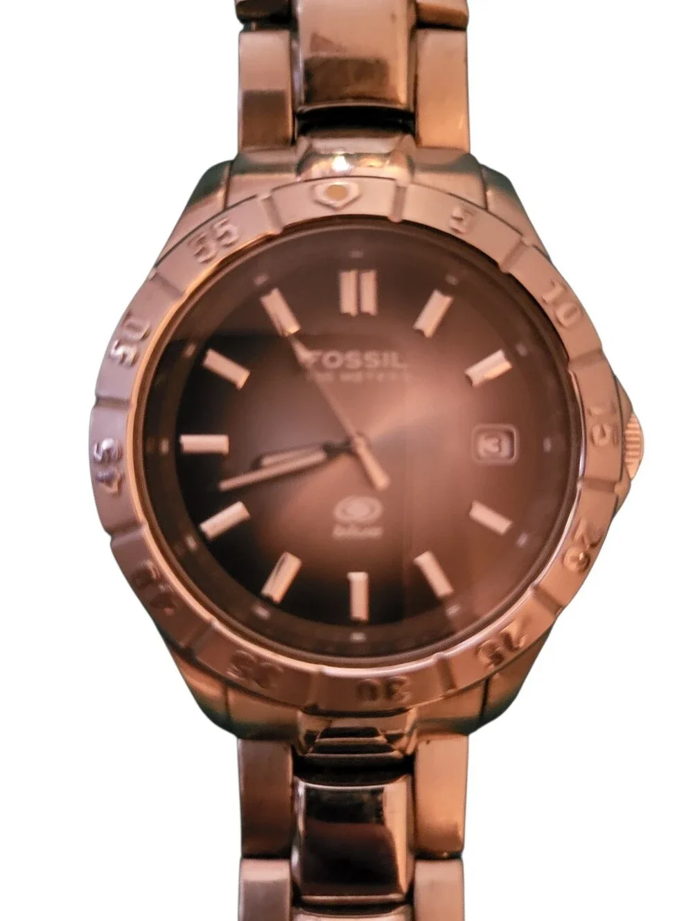 Fossil Stainless Steel Link Watch Silver