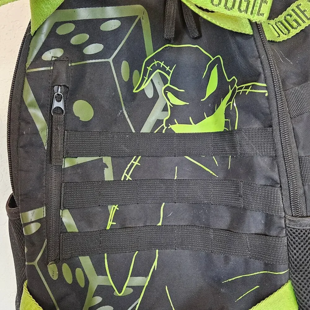 The Nightmare Before Christmas Oogie Boogie Backpack Black Neon Green