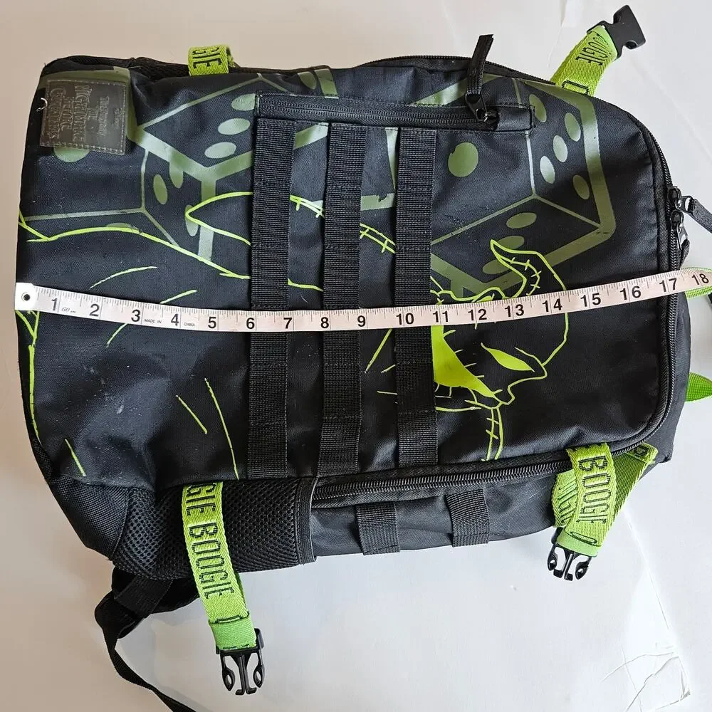 The Nightmare Before Christmas Oogie Boogie Backpack Black Neon Green