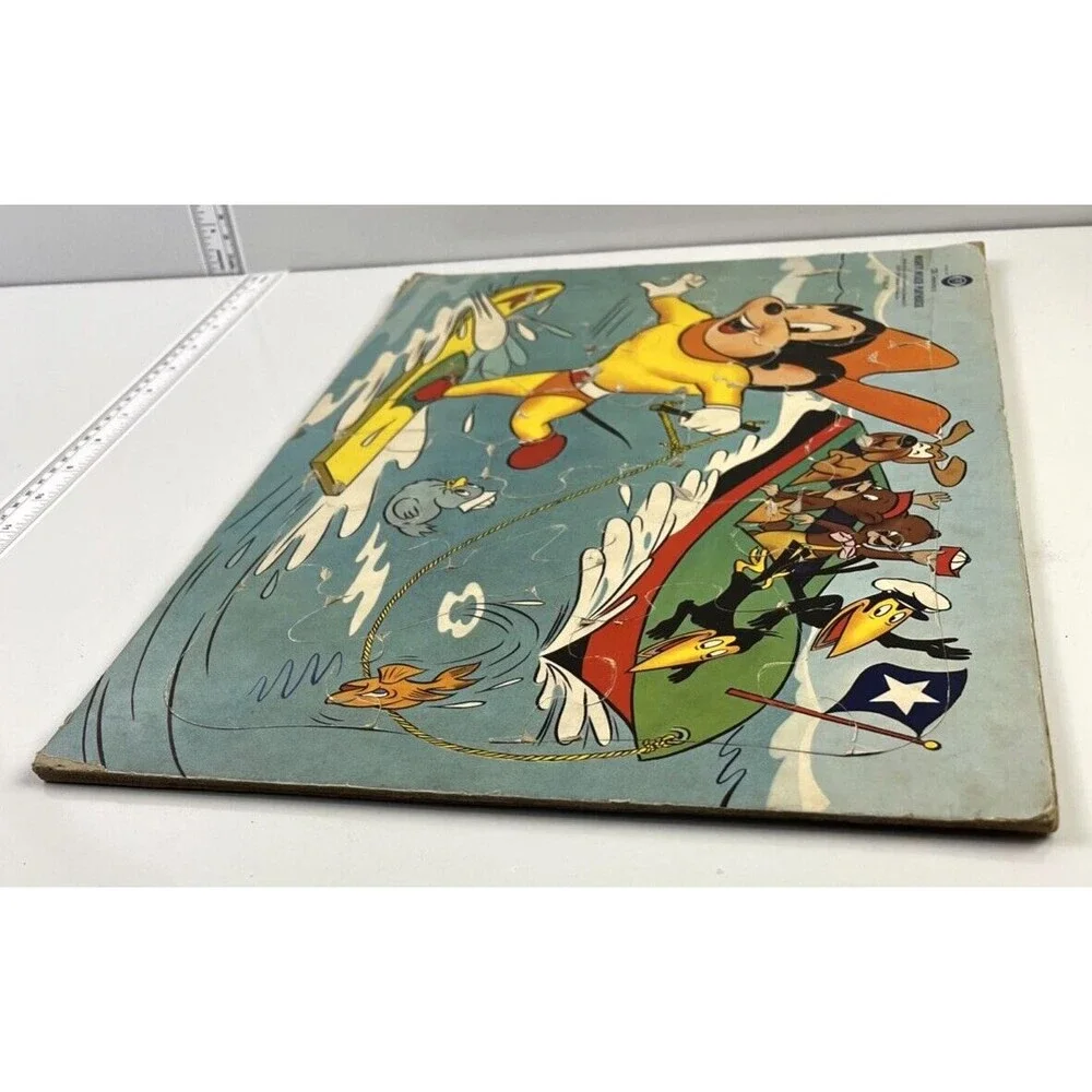 CBS Television Vintage Mighty Mouse Playhouse Wooden Puzzle 1957