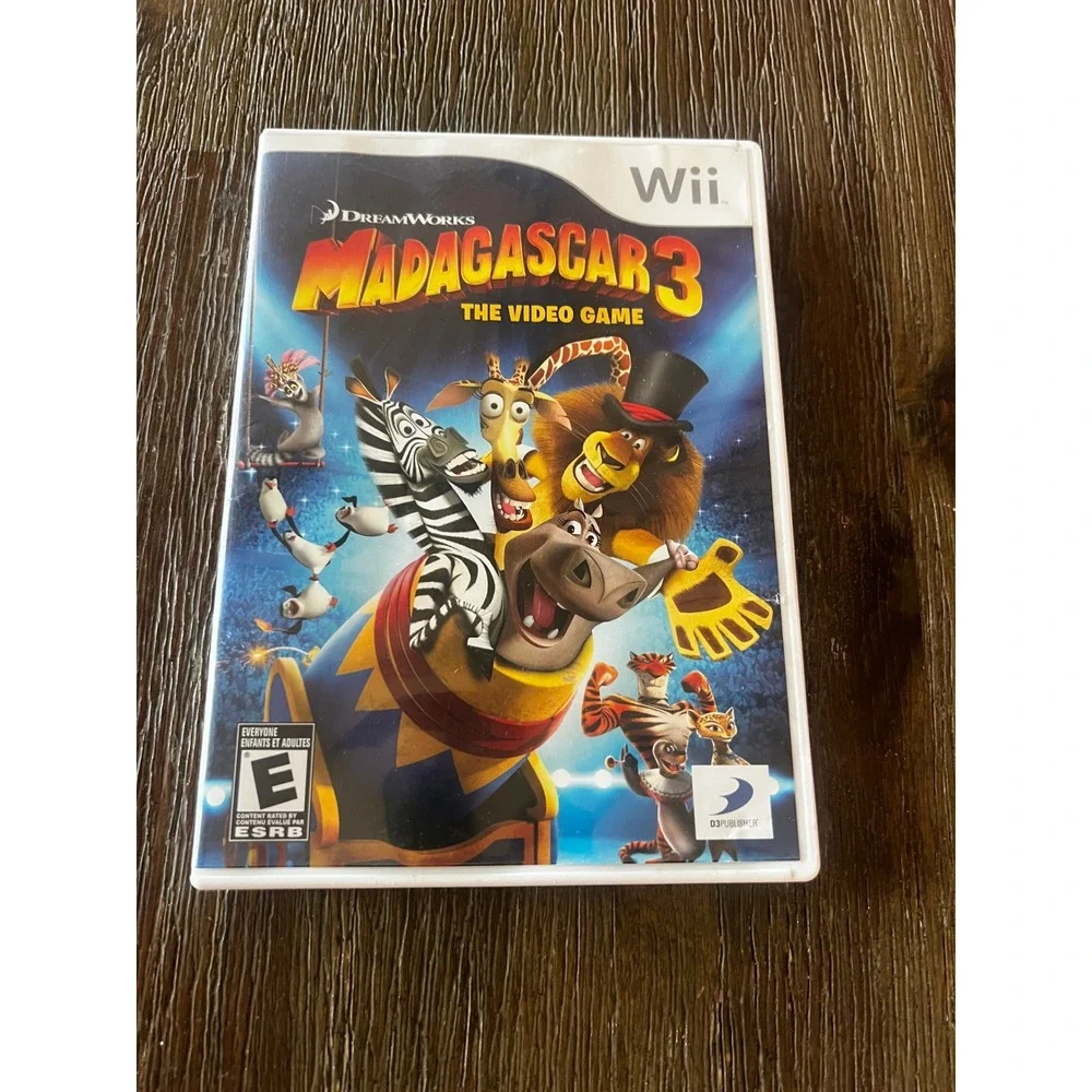 Madagascar 3 The Video Game Nintendo Wii DreamWorks D3Publisher Complete CIB