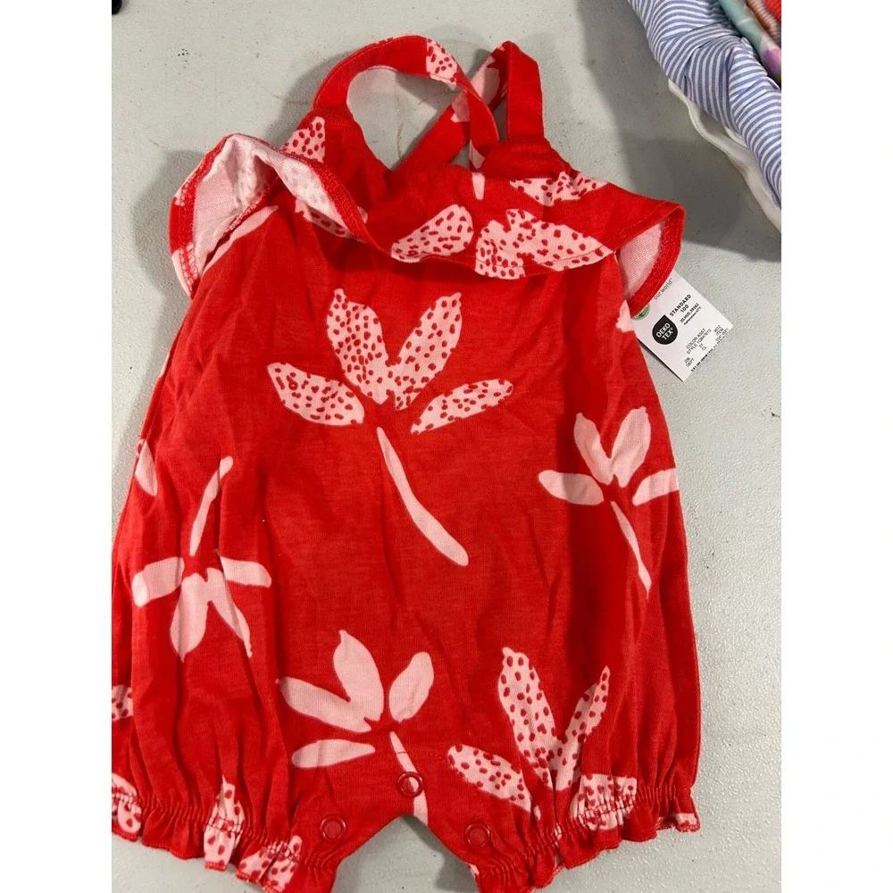 Carters Baby Girl Romper Newborn 0 Months Red Floral
