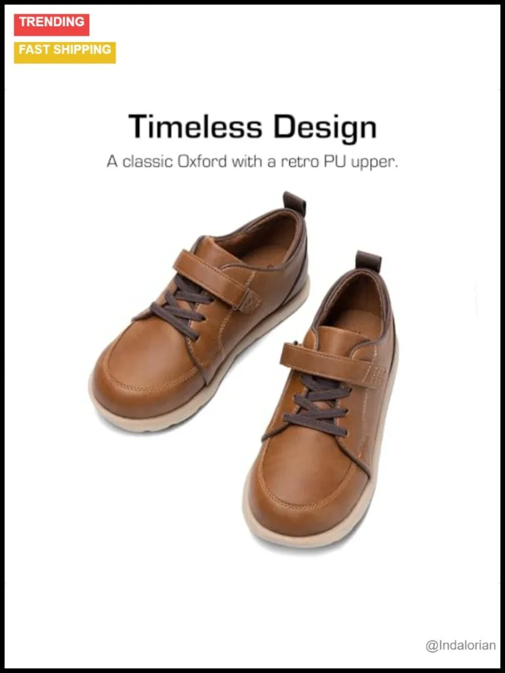 Boys Dress Shoes Casual Oxfords Sneaker School Uniform Hook & Loop Closure