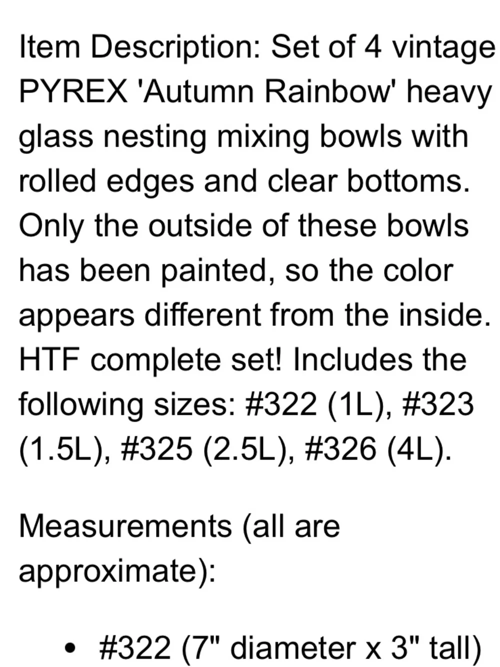 Pyrex autumn rainbow