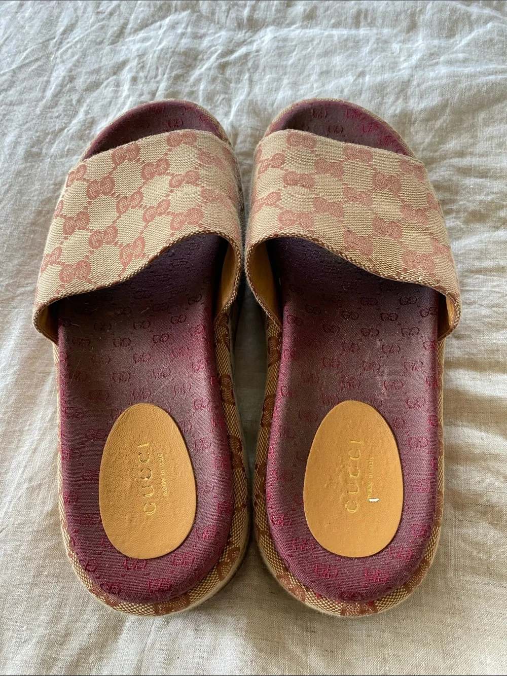 Gucci slides featuring
