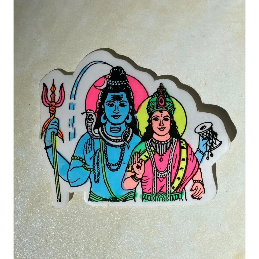 Shiva and Parvati sticker- Yoga lover decal for laptop, prayer journal