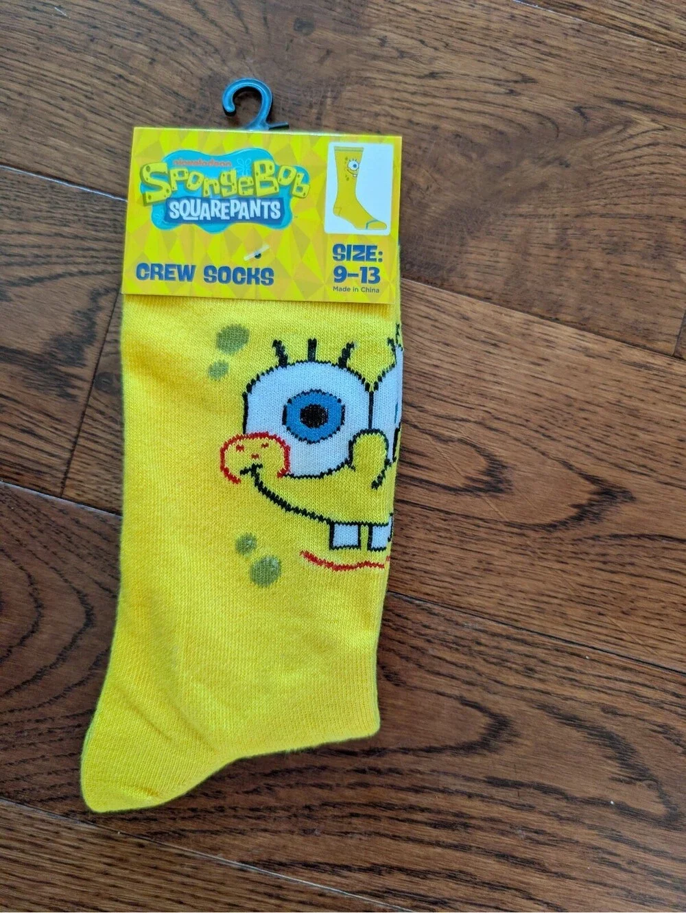 Nickelodeon SpongeBob SquarePants crew Socks Men's Size 9-13