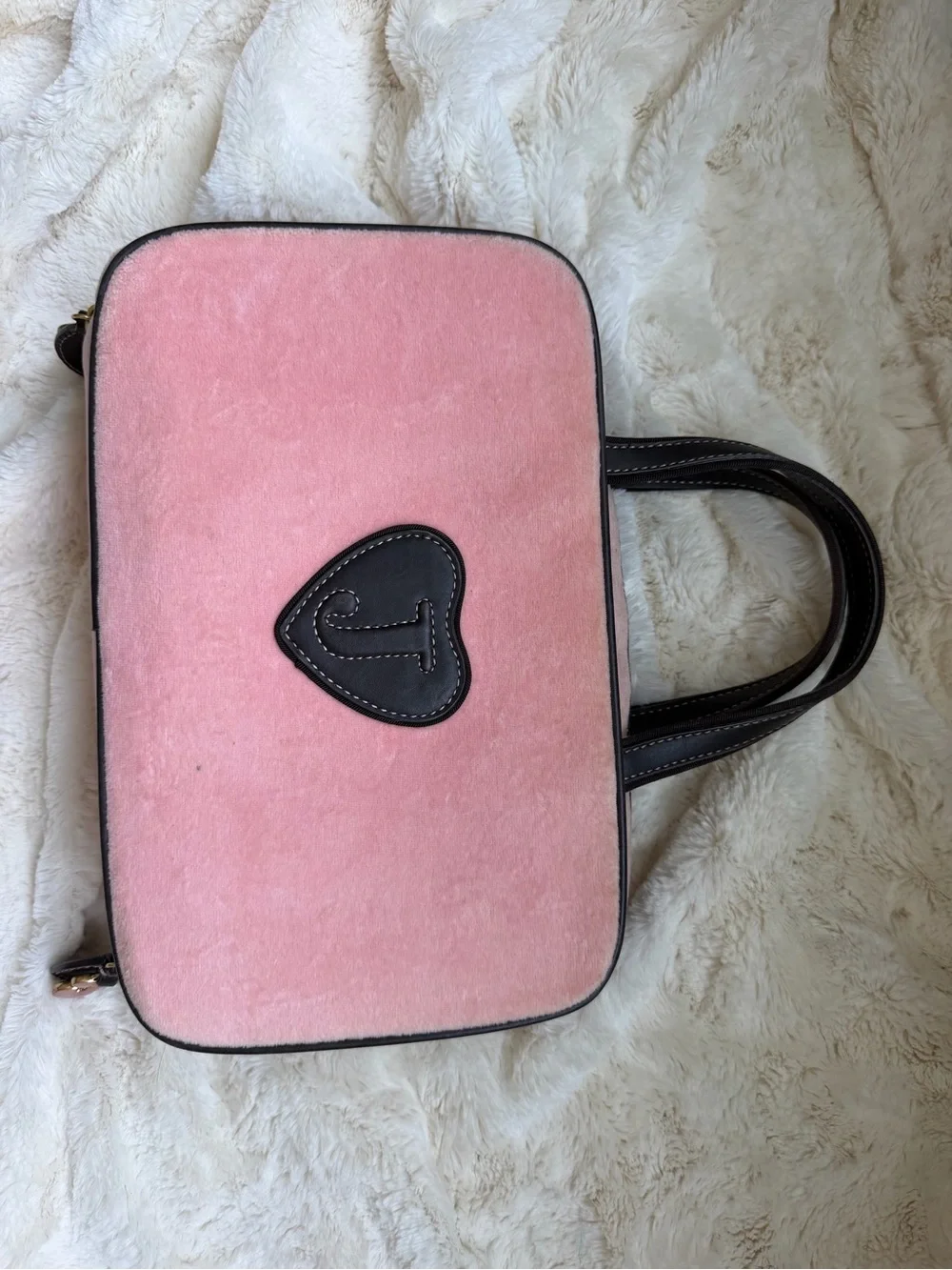 Juicy Couture Pink Terry Logo Makeup Case