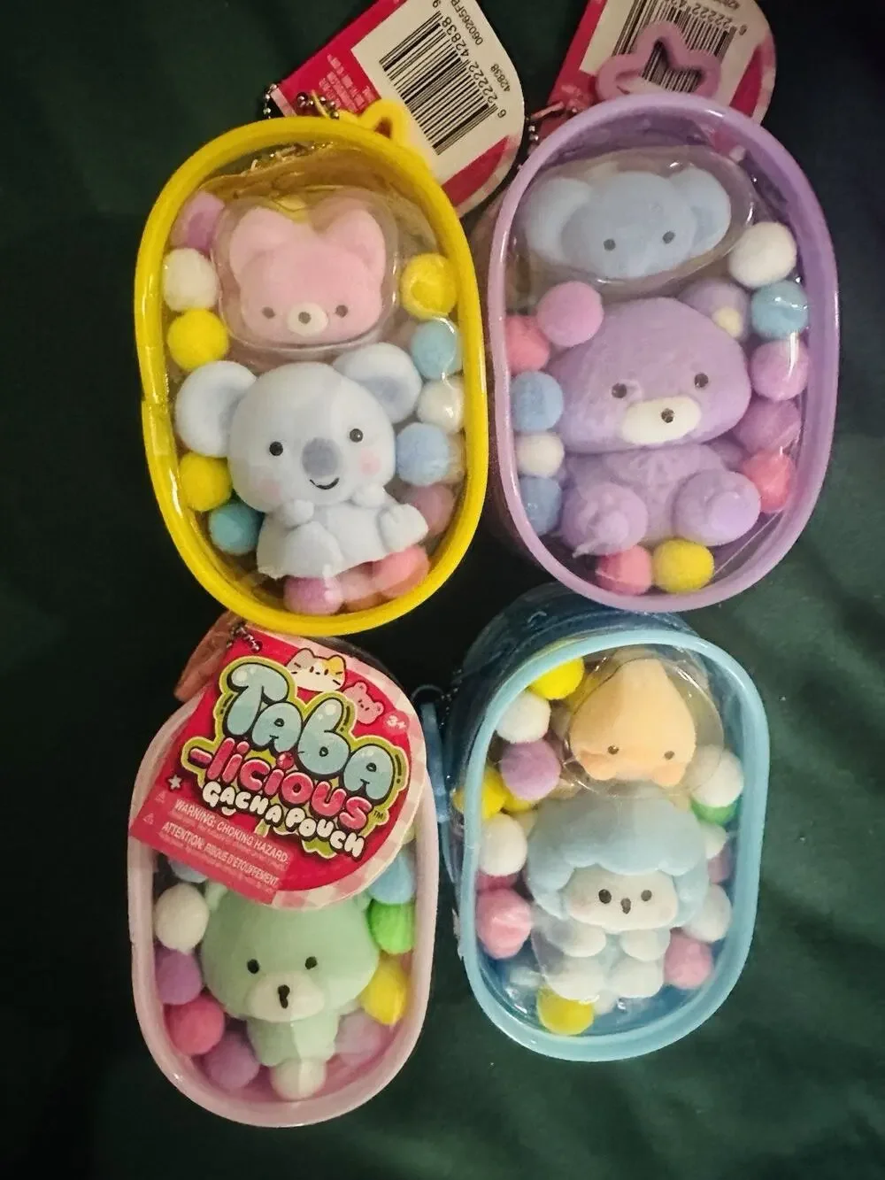 Set Of 4, 8 Taba-licious Gacha Pouch Orb Squish Toy Brand New Squishy Squeeze
