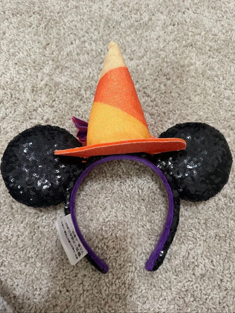 Disney Parks Halloween Candy Corn Witch Ears Headband