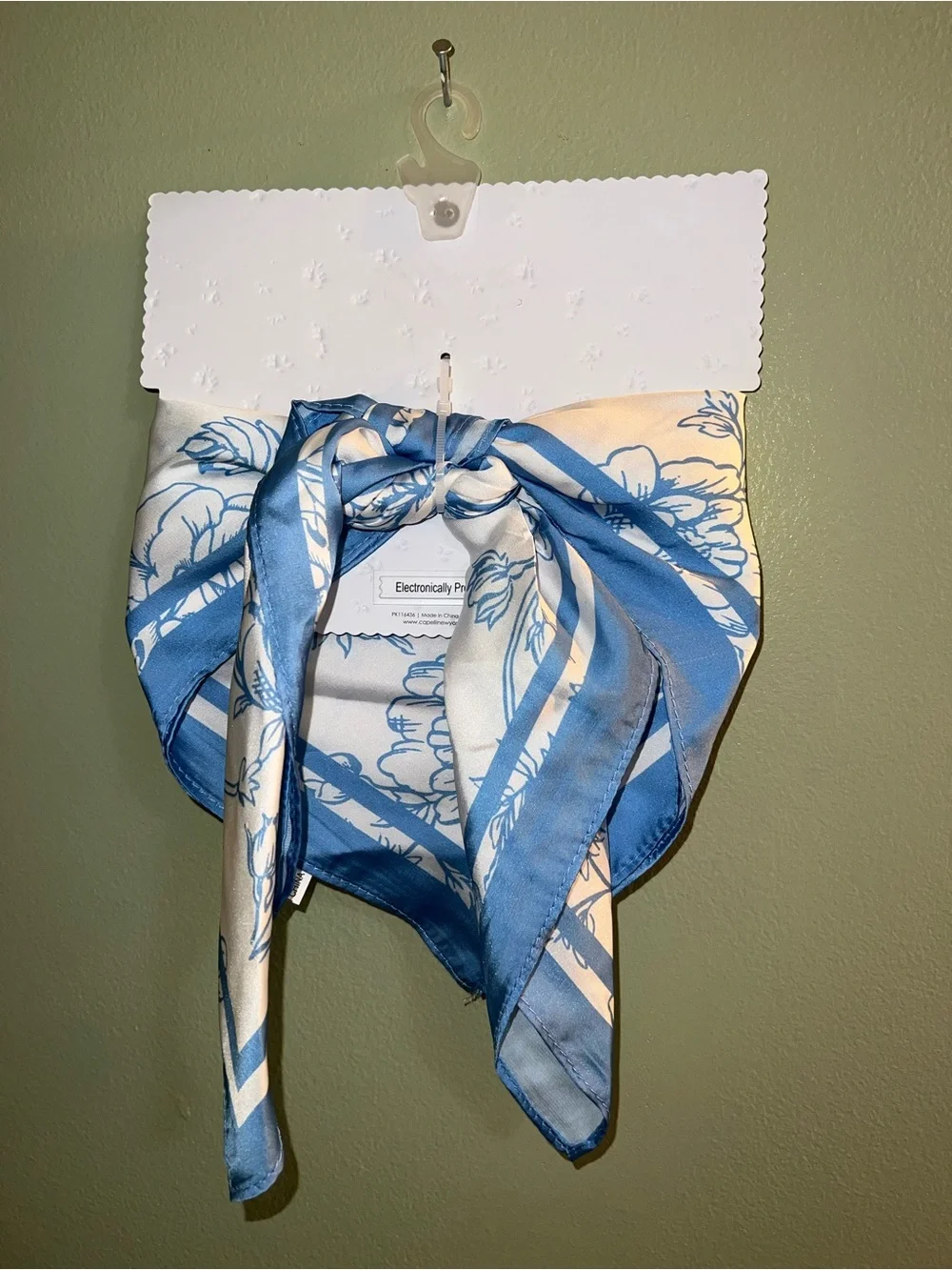 Floral Headscarf with Bag Charm