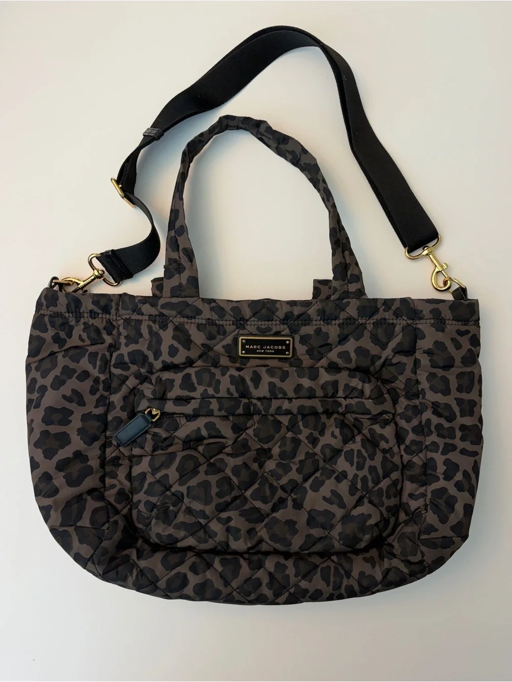 Marc Jacobs Leopard Print Quilted Diaper Bag