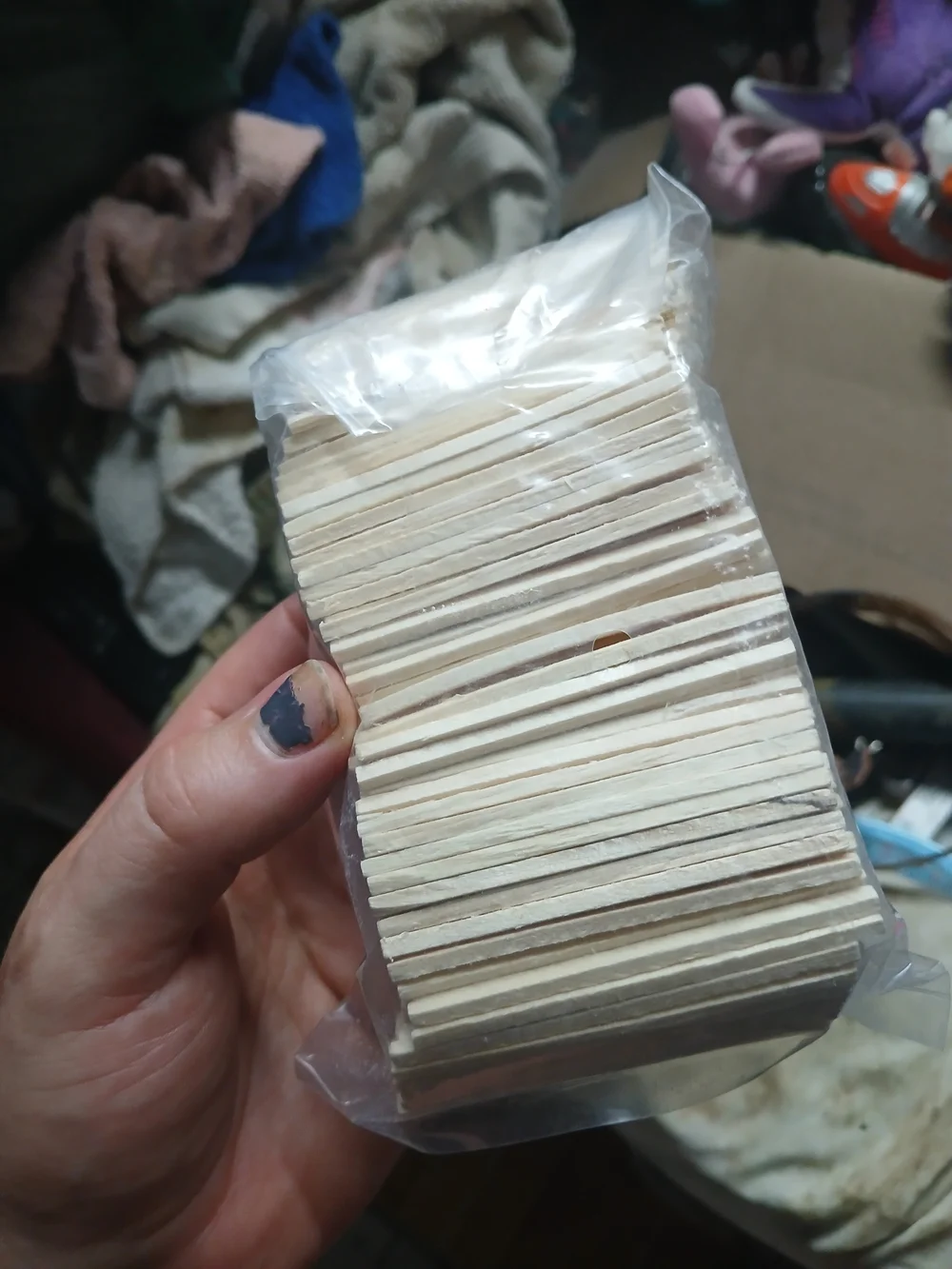 woodpile popsicle sticks