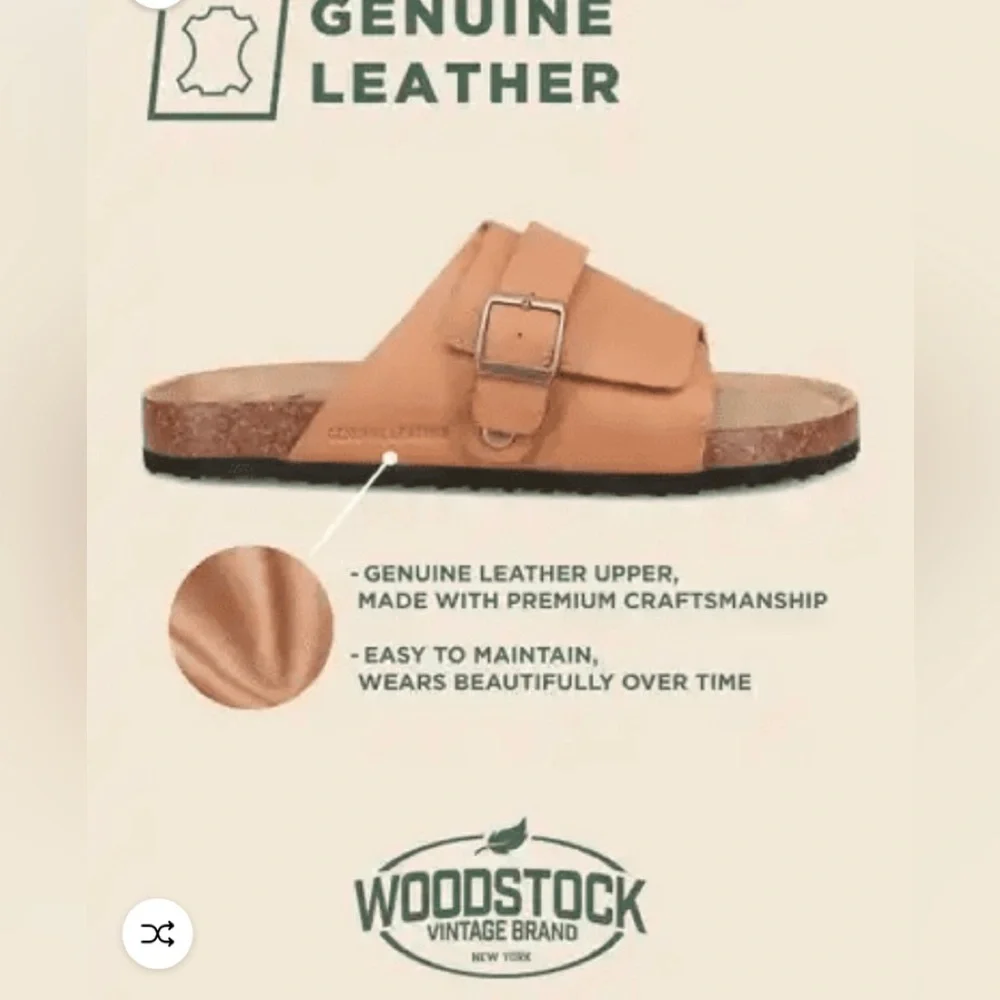 Woodstock mens leather