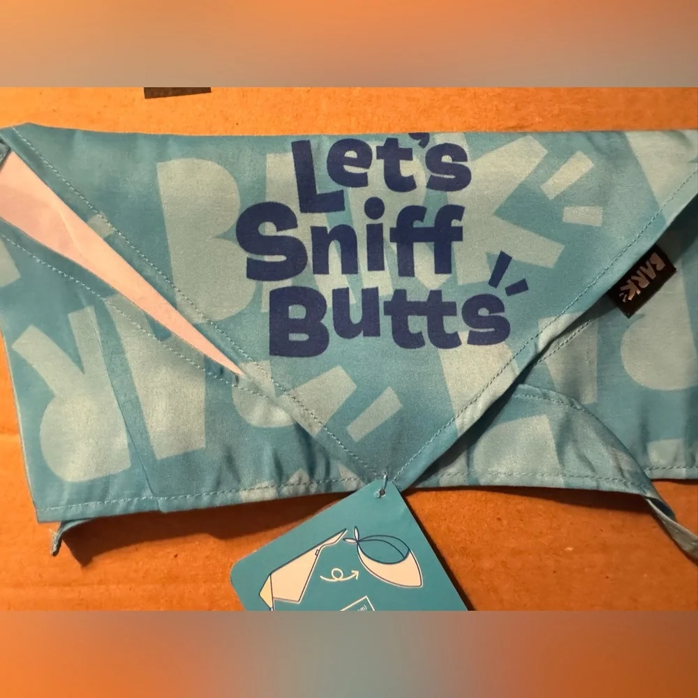Bark Box Dog bandana New M-L dogs “sniff butts”