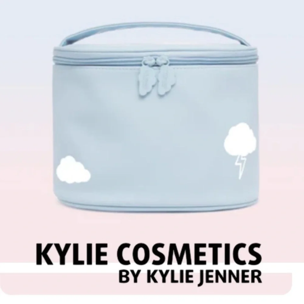 KYLIE COSMETICS Blue Cloud Cosmetic/Travel Bag