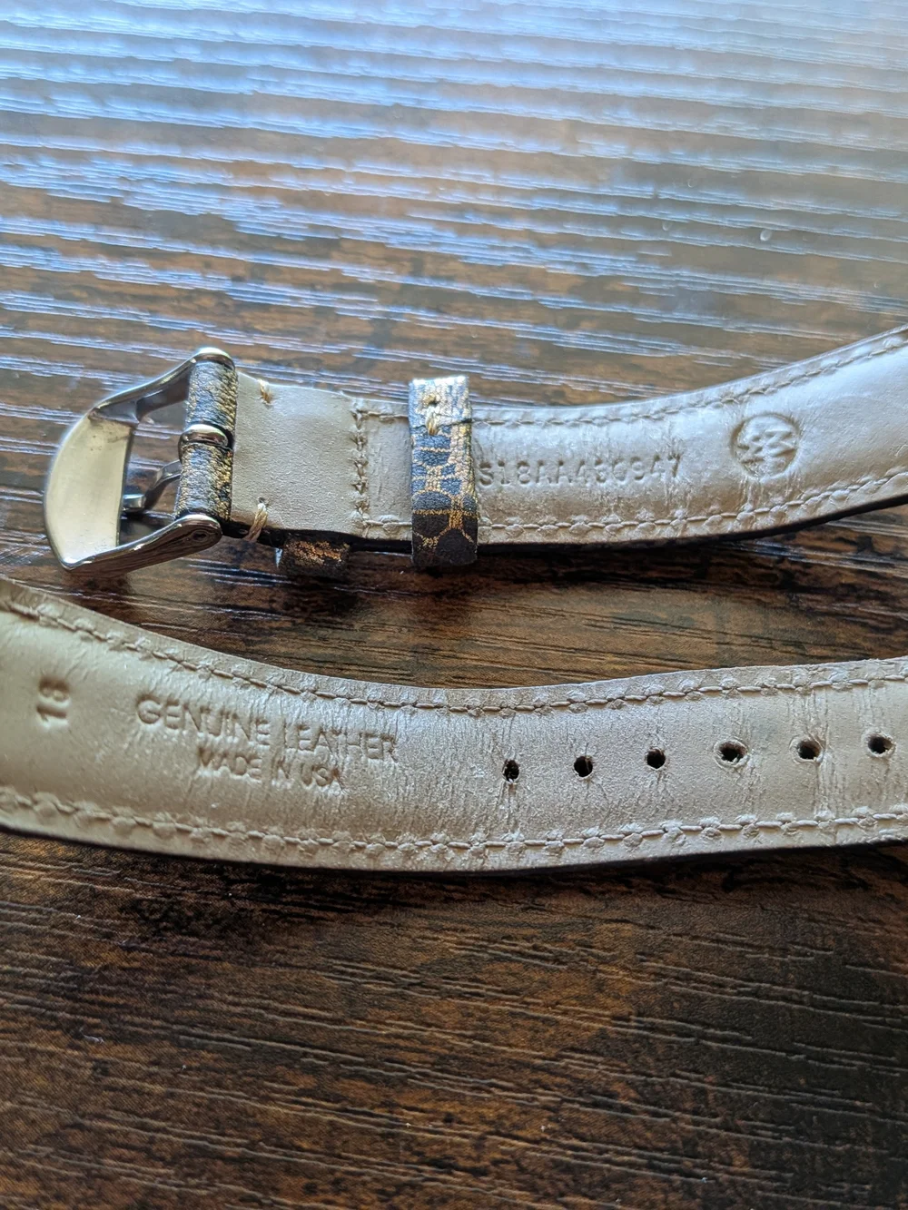 Michele genuine leather