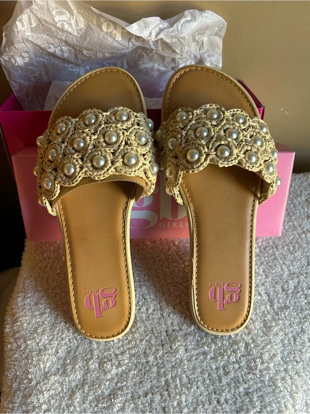 GB girls slide sandals