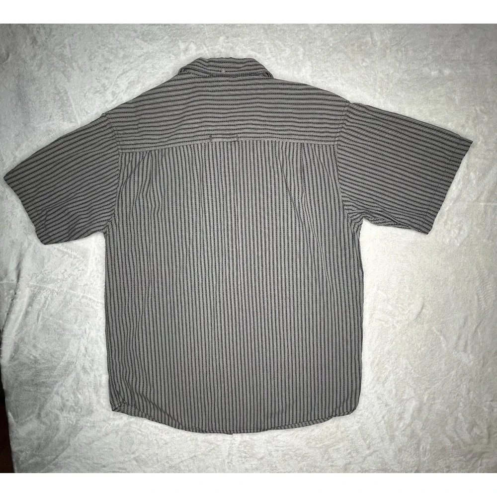 The North Face A5 Series Mens Large Gray Button Down Short Sleeve‎ Shirt