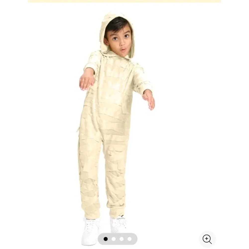 Tipsy Elves‎ Youth Mummy Costume Halloween Unisex Jumpsuit Apricot M 8-10 $49.95