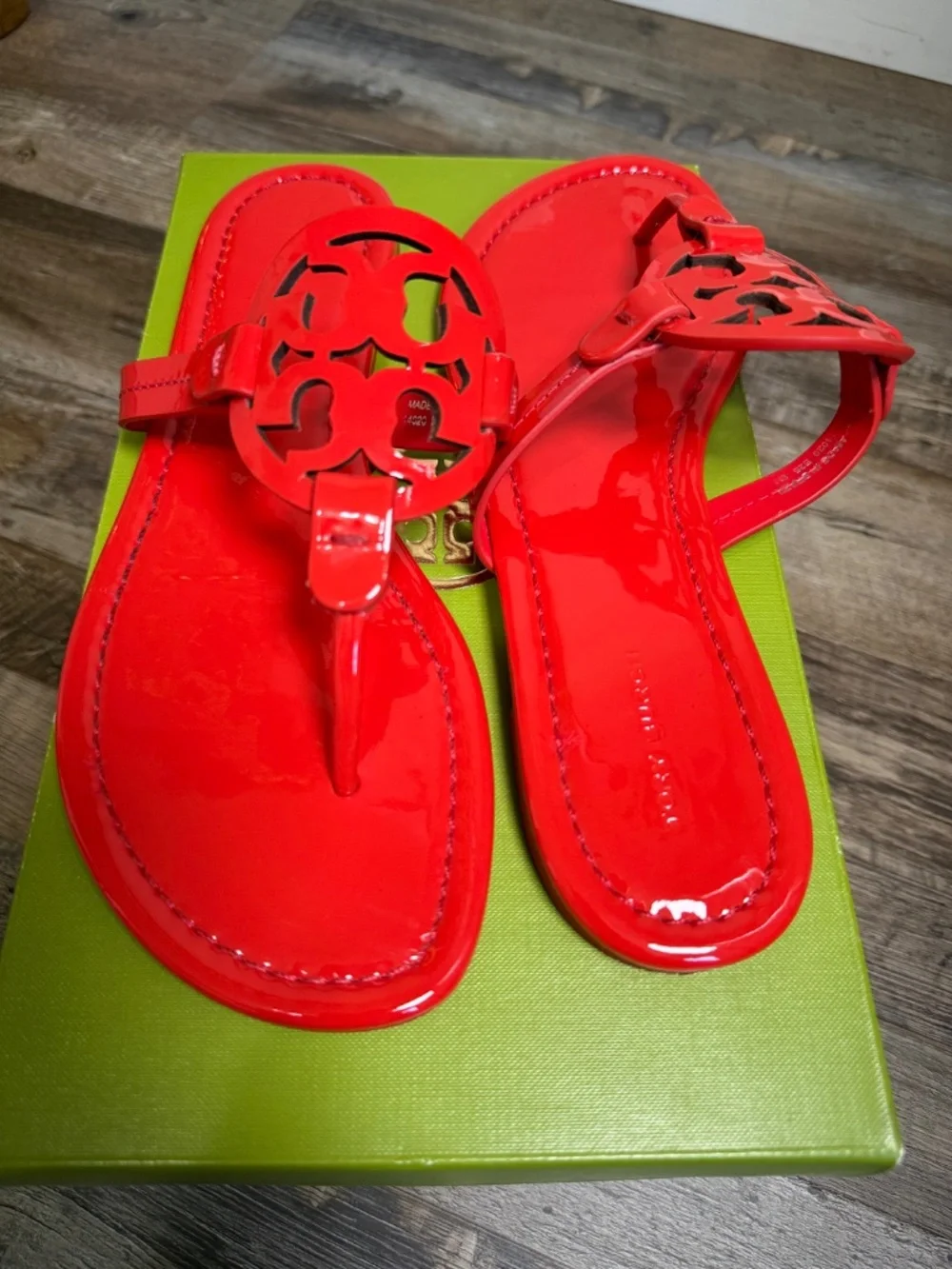 Tory Burch red blazing sandal