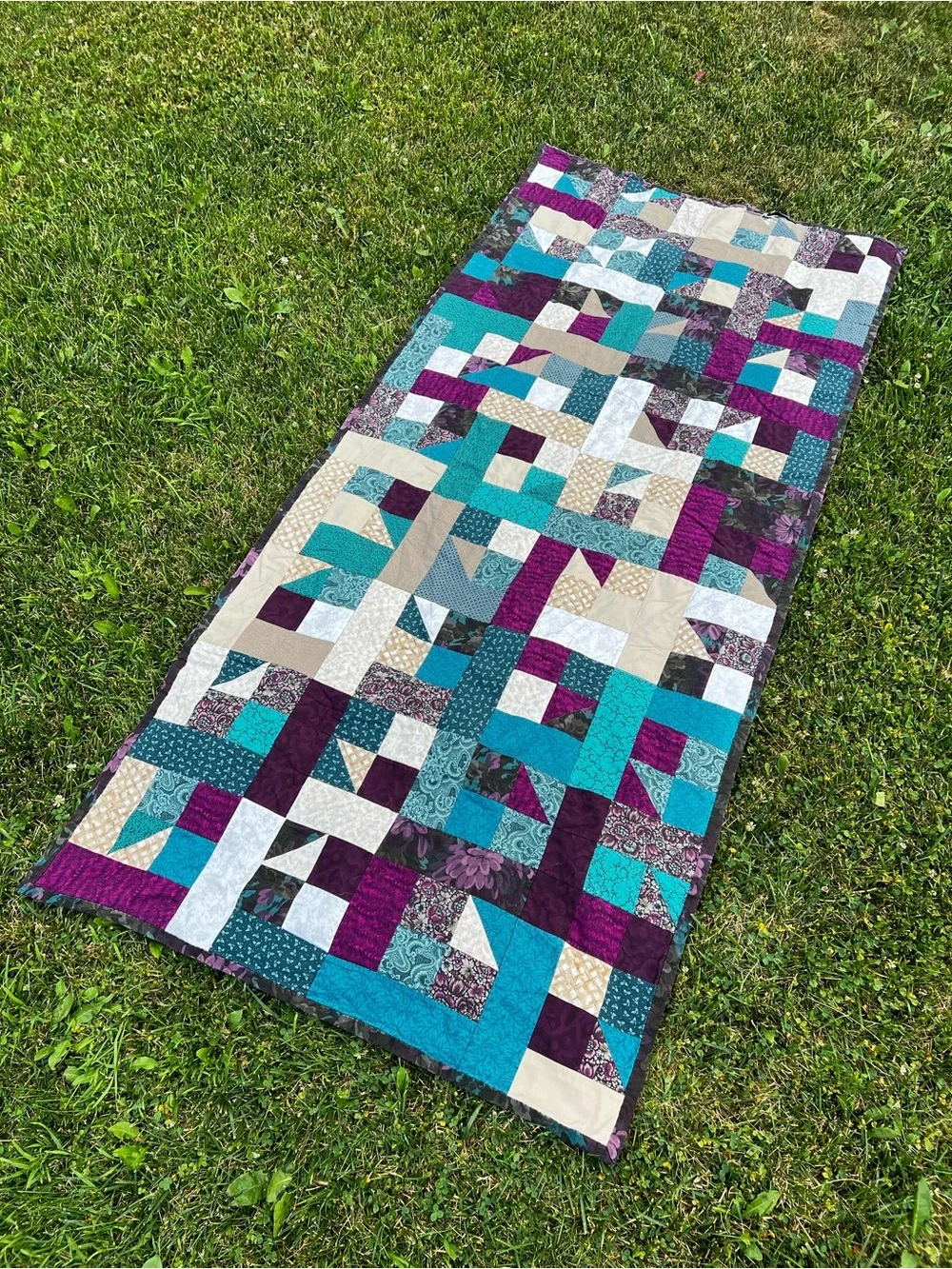 Vintage Handmade Cottagecore Quilt