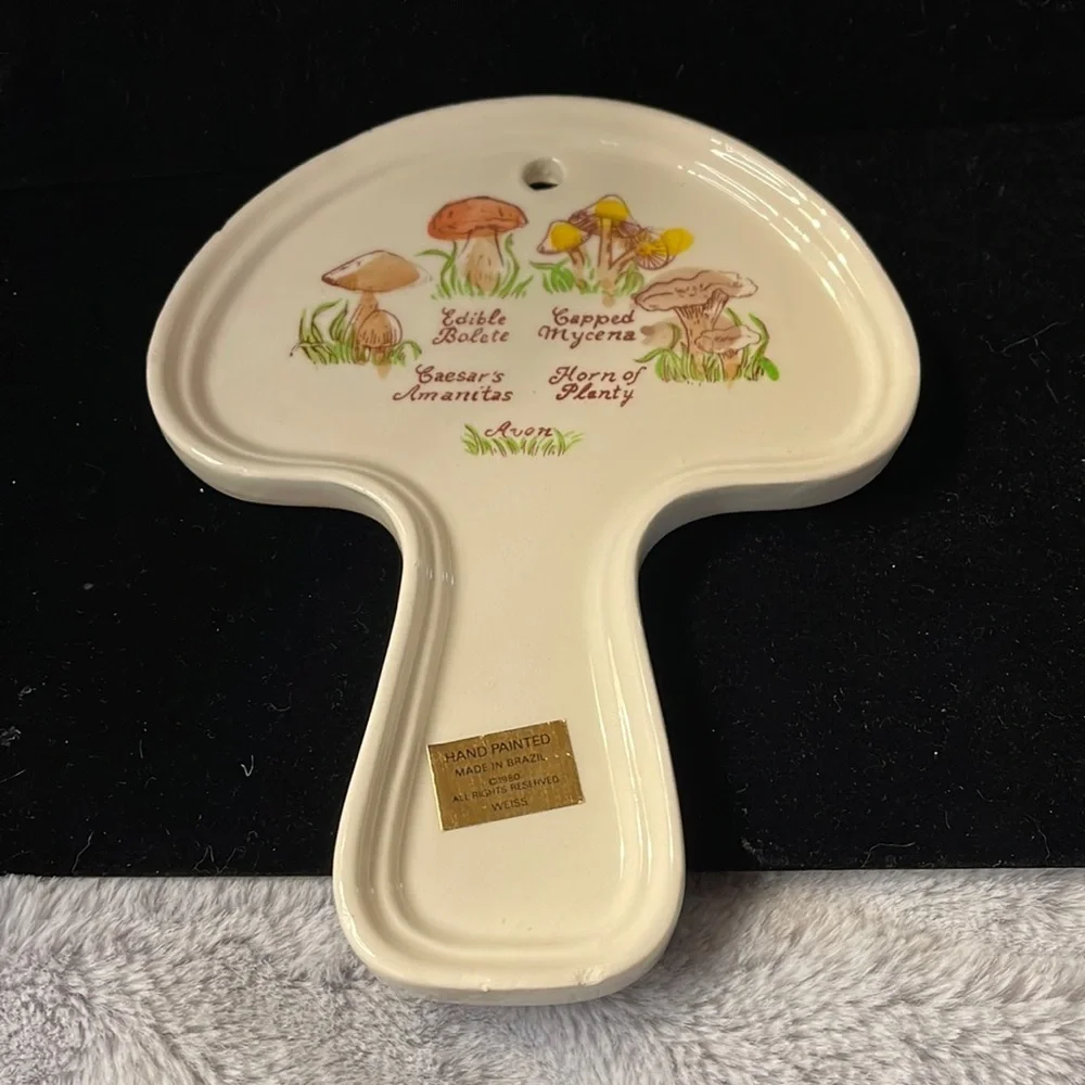Vintage 1980 Ceramic Weiss Mushroom Design Trivet