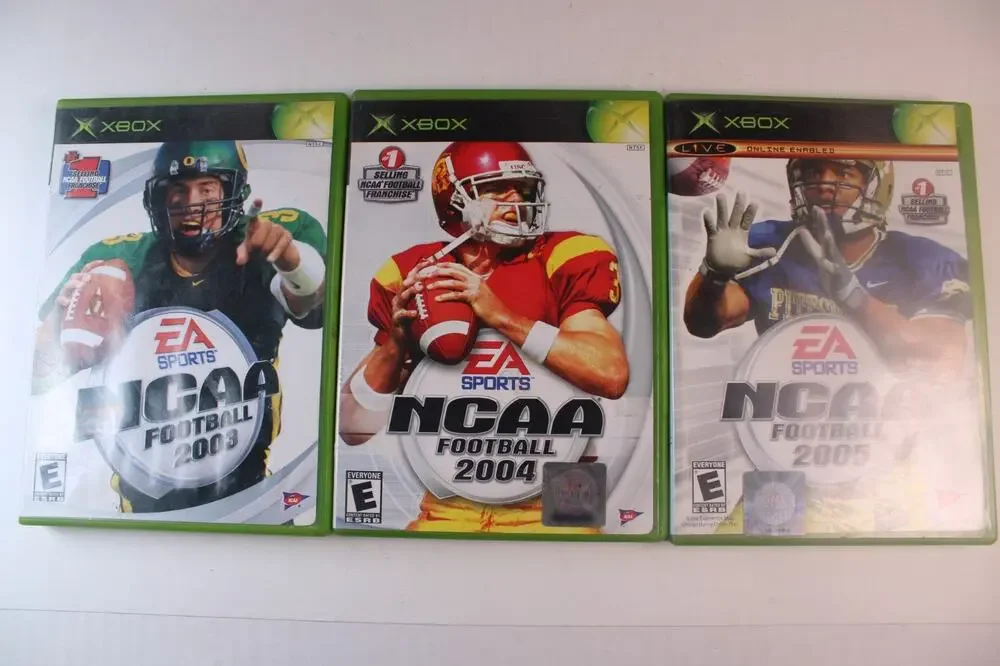 NCAA Football 2003, 04, and 05 Games Bundle (Xbox, 2002) Complete, Authentic