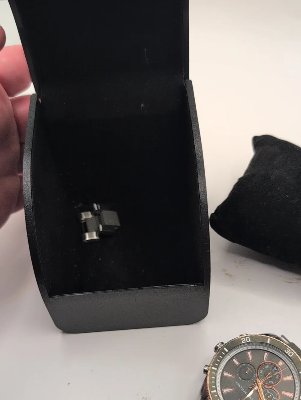 Armani Exchange AX1830 Green/Gold Watch Has Extra Links.