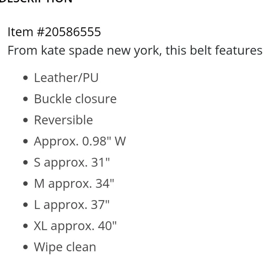 Kate Spade New York Reversible Logo Plate‎ Belt