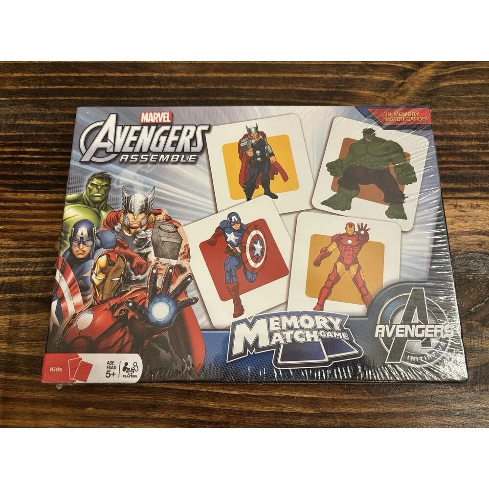 Marvel Avengers Assemble Memory Match Kids Game 72 Cards New Sealed Game