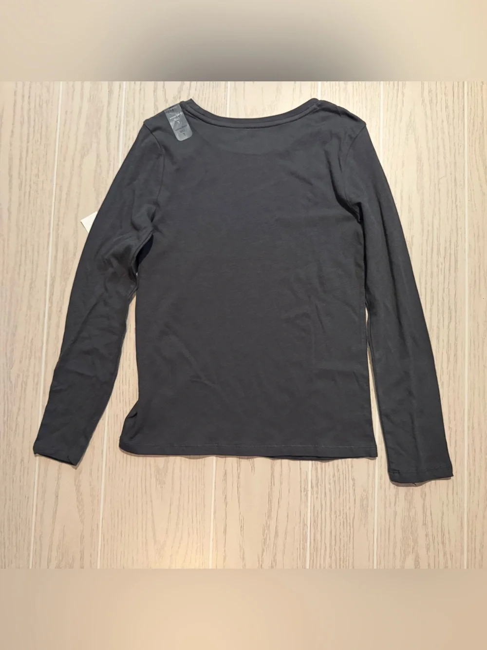 Gap Kids Girls L 10 Charcoal Gray Star Graphic Long‎ Sleeve Tee NWT
