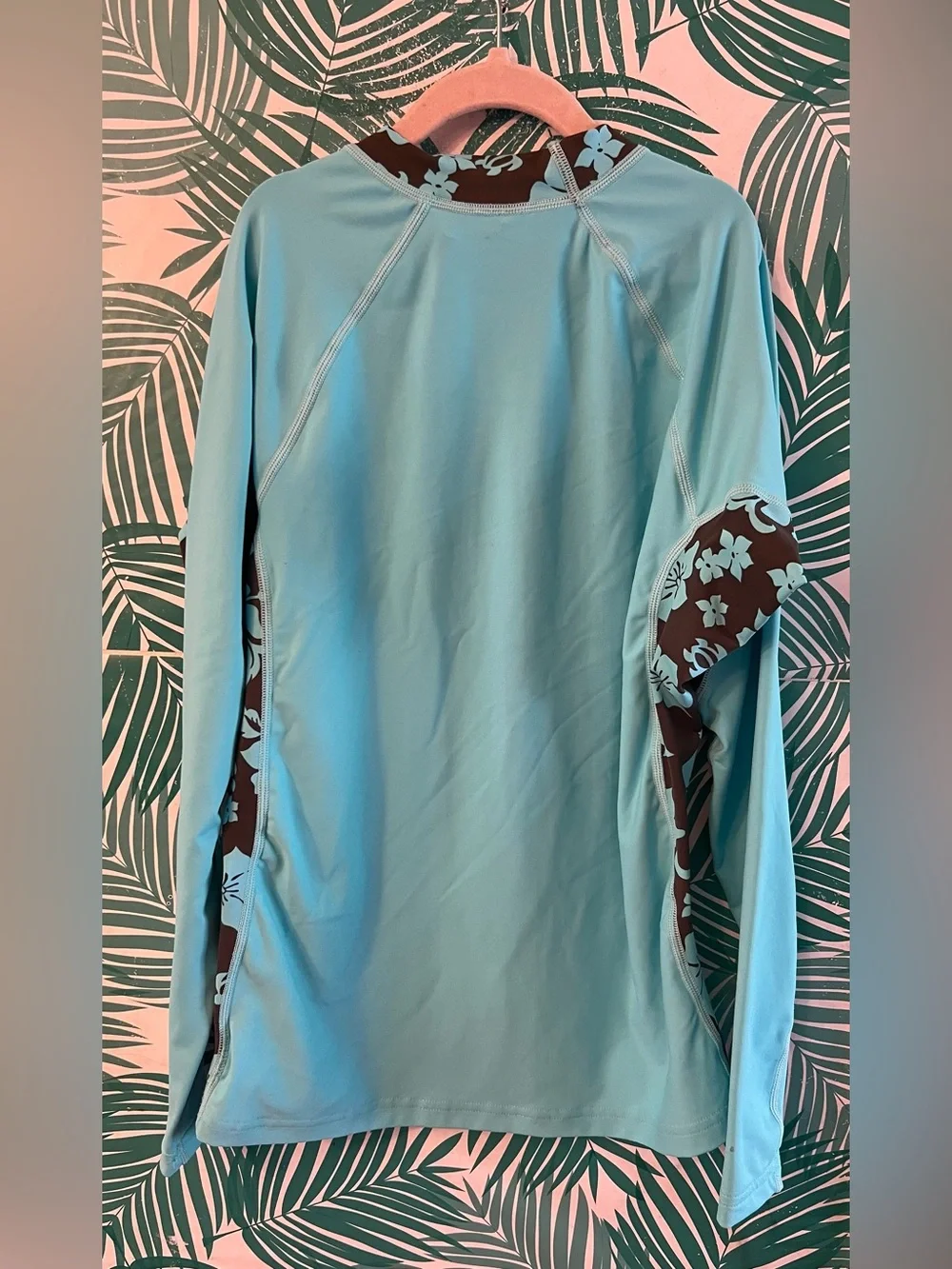 XCEL Aqua Floral Rash Guard Sz 10