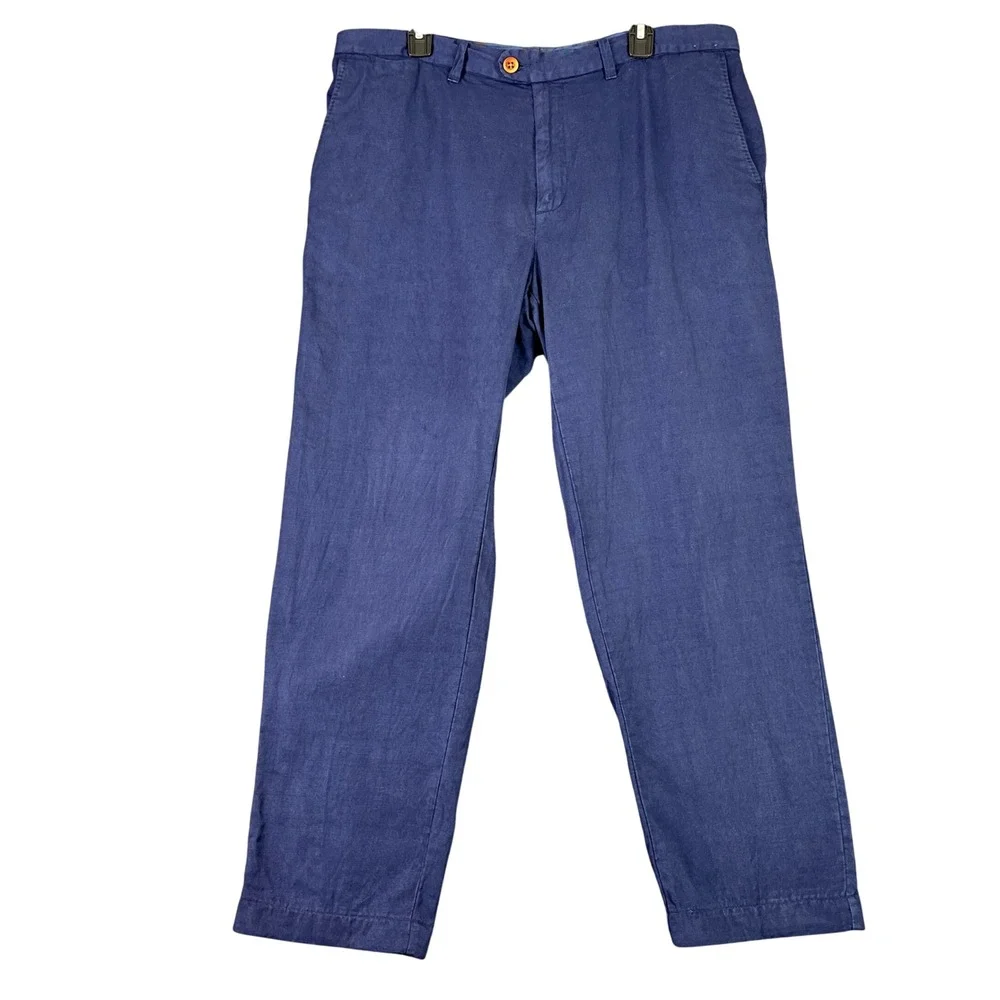 Tommy Bahama Linen Lyocell Pants‎ Men 38X30 Resort Tailored Relaxed Fit Travel