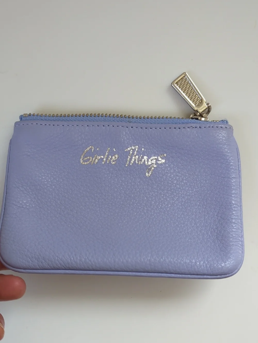 Rebecca Minkoff Lavender Leather Zip Pouch