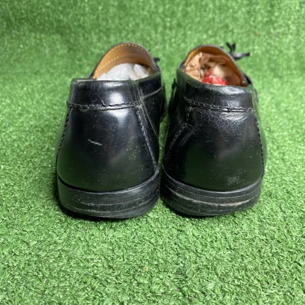 Cole Haan Black Leather Tassle Loafer Slip On‎ Dress Shoes Mens 8.5 D