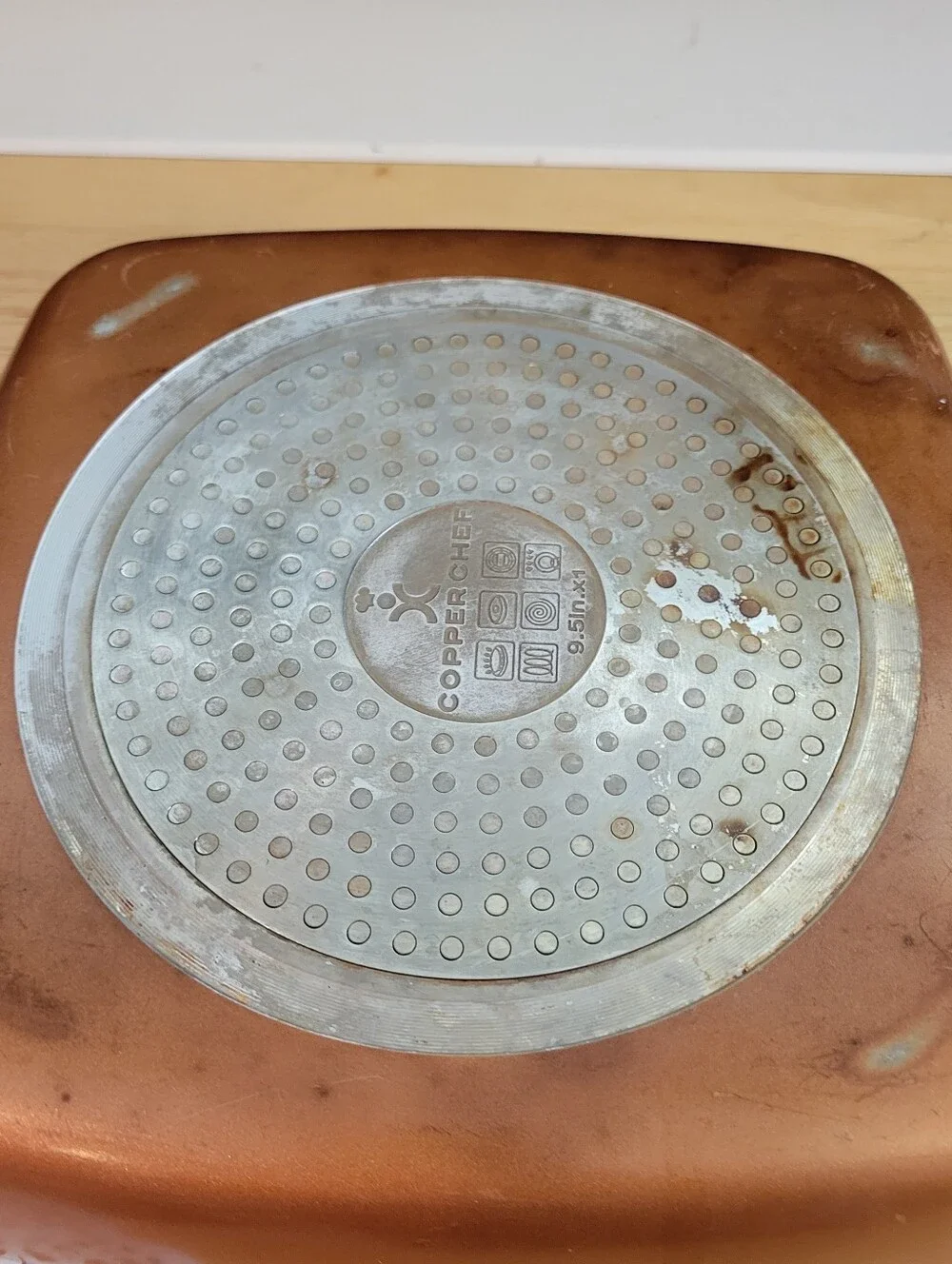 Copper Chef Square Frying Lightweight Pan Nonstick Coating 9.5