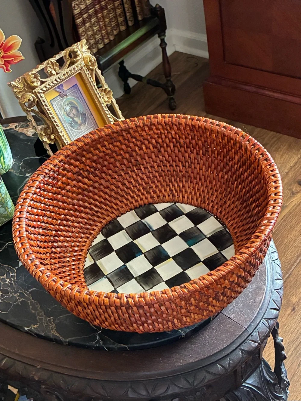 Mckenzie Childs decorative handwoven