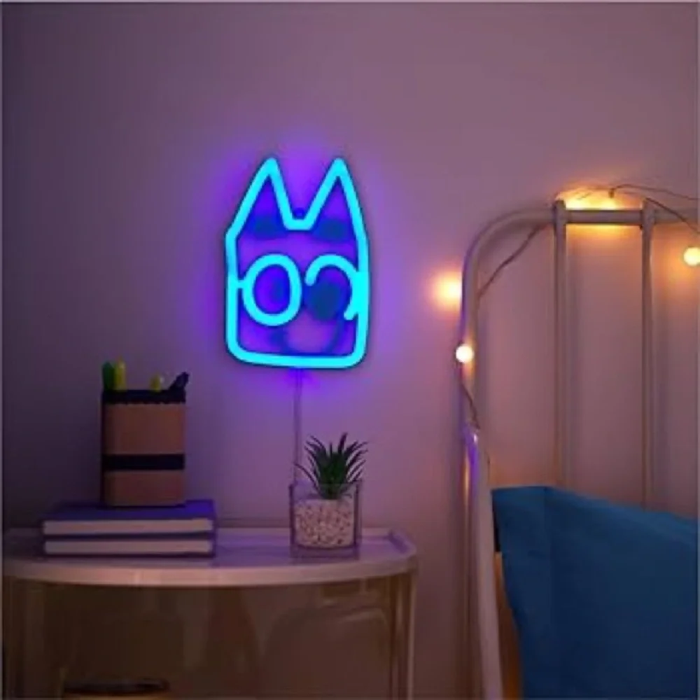 BLUEY NEON WALL LIGHT UP YOUR ROOM ART NWT