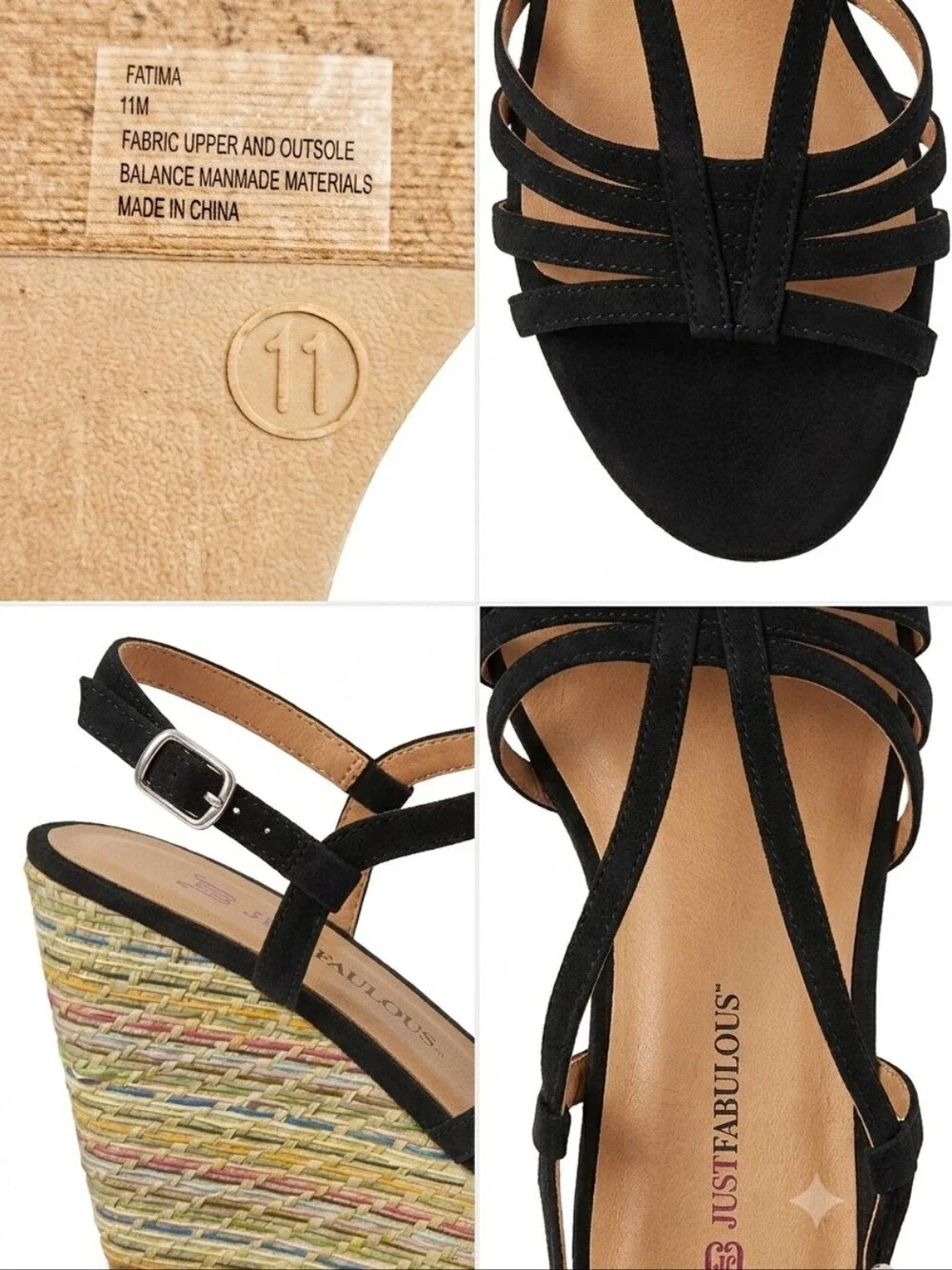 JustFab strappy open