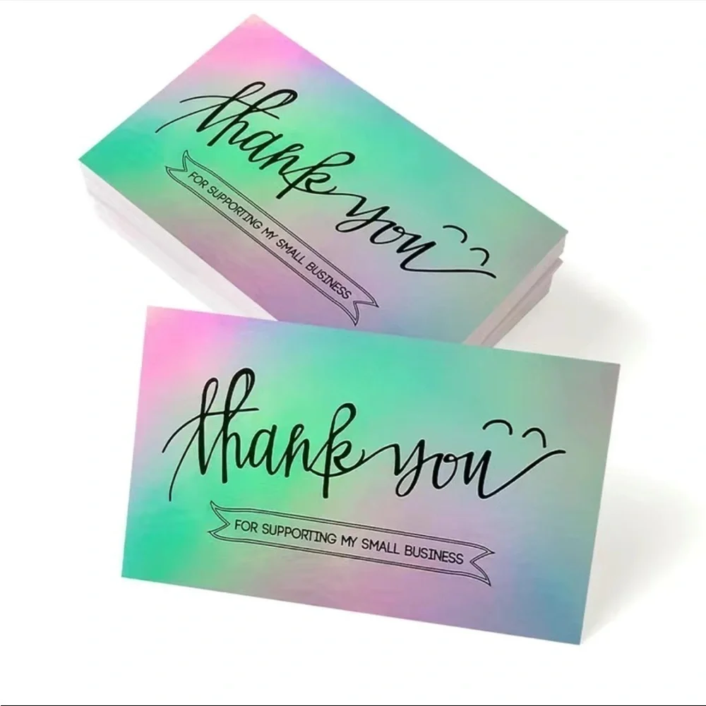 50 pack holographic thank you cards​​​​​​​