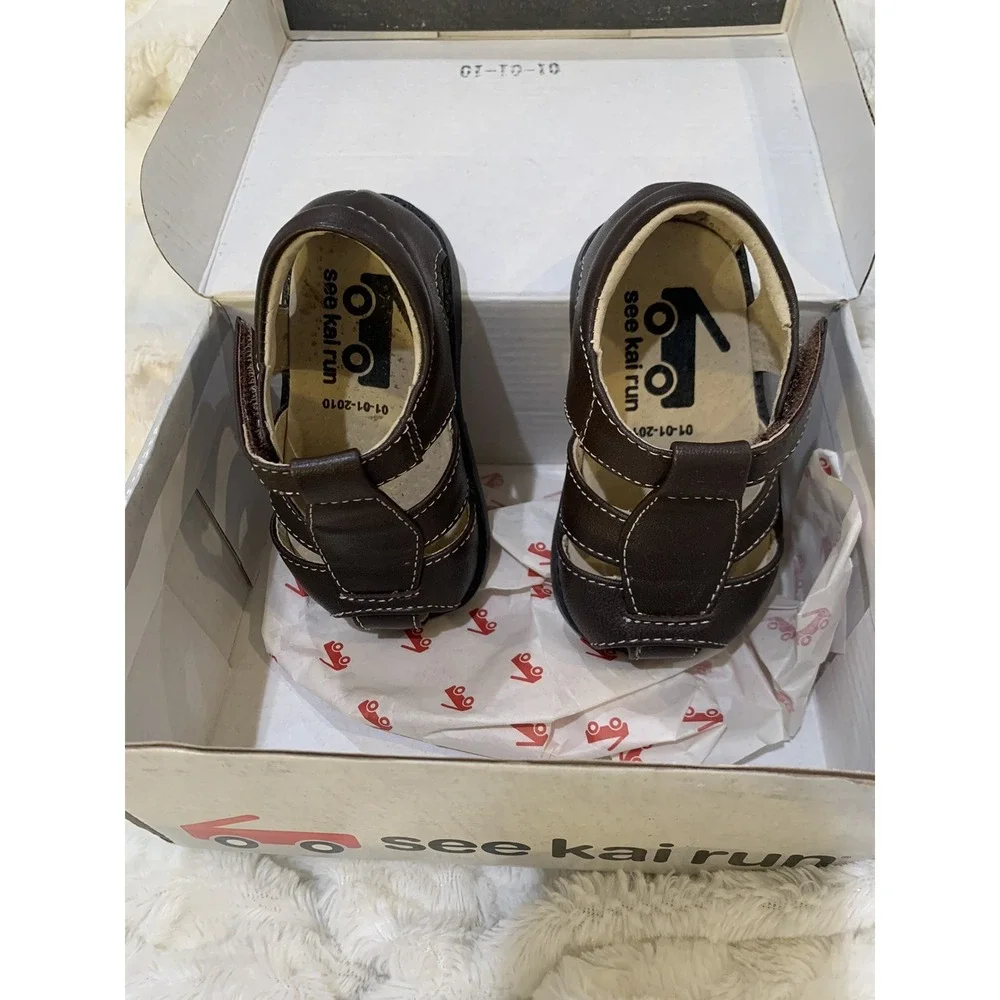 NIB See Kai Run Evan Fisherman‎ Sandals Brown US size 3