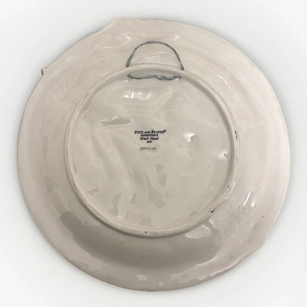 FITZ & FLOYD Witch Hazel CANAPE Plate w/ Wall Hanger Halloween Raised 3D Surface
