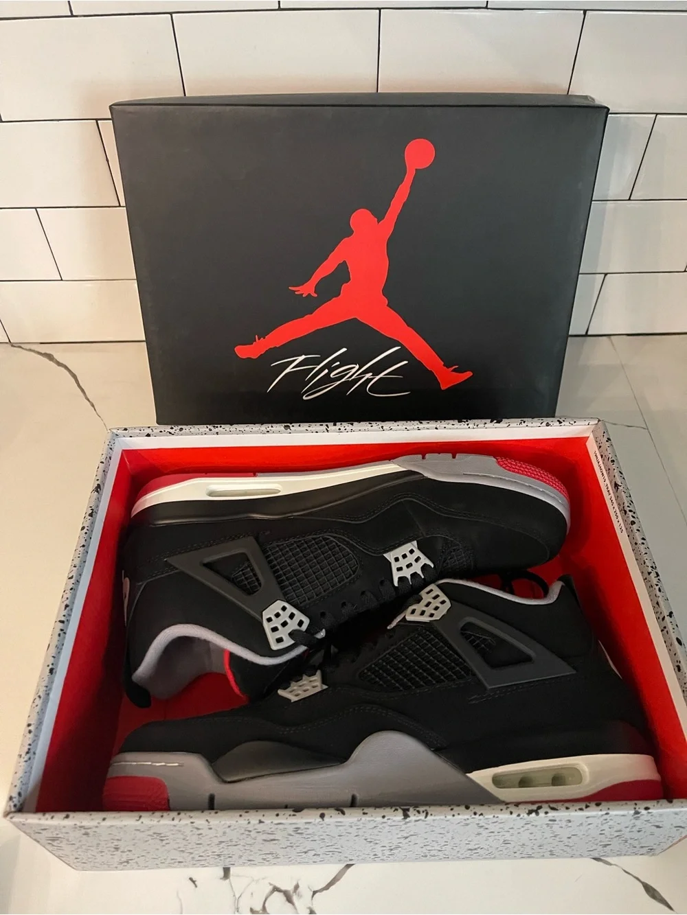 Men’s Retro 4 OG Bred Size 12.